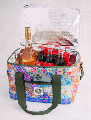cooler tote patchwork