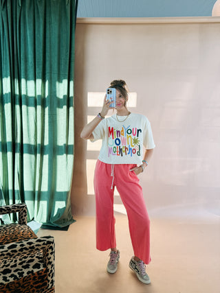 plain jane knit pants - guava