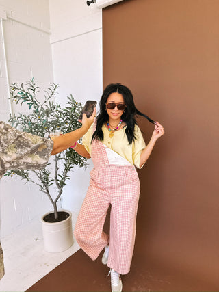 so soft simple button sweater - lemon