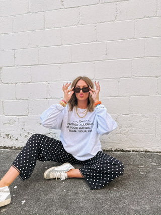 ETTA OG | pledge allegiance sweatshirt - ash