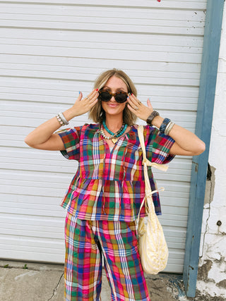 colorpop plaid top