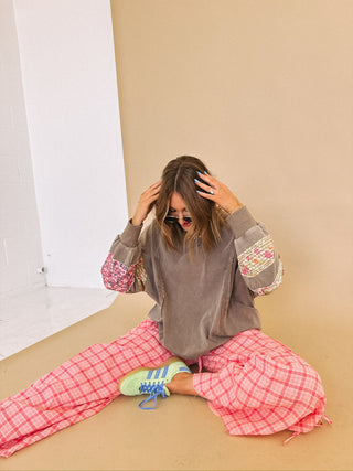 in bloom patchwork top