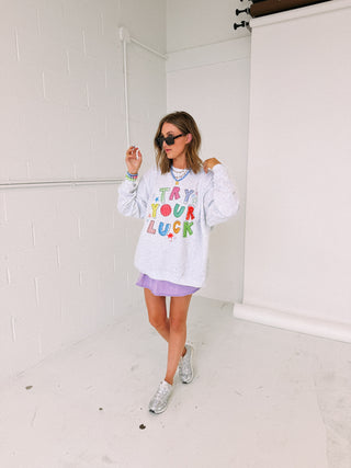 ETTA OG | try your luck sweatshirt - ash