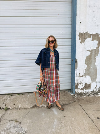 spice cake plaid dress
