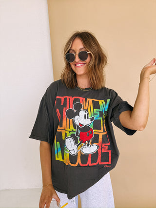 gradient mickey oversized graphic tee.