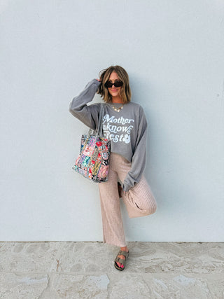 ETTA OG | mother knows best sweatshirt - charcoal