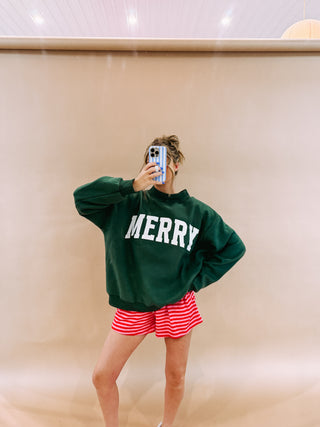reversible christmas/merry mock neck