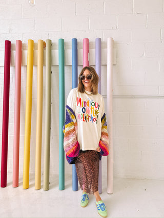 ETTA OG | mind your own motherhood graphic tee - ivory.