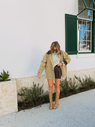 peridot stripe pullover top