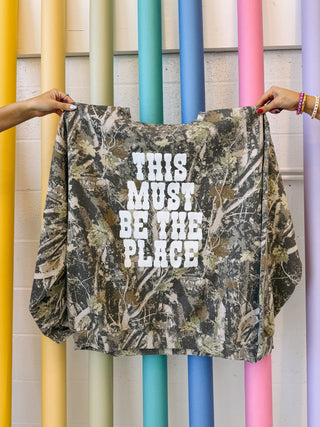 ETTA OG | this must be the place camo sweatshirt