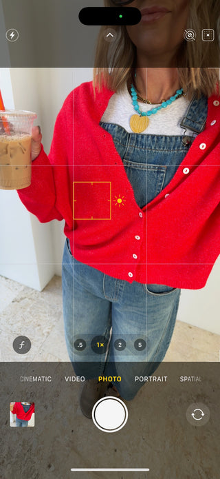 monica cardigan - red