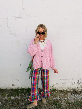 cherry blossom chunky cardigan