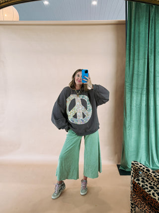 peace of mind sweatshirt - charcoal