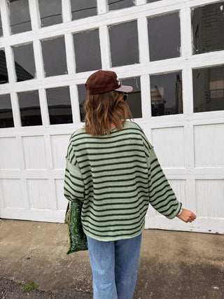 evergreen stripe sweater