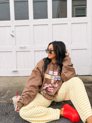 golden sun stripe pants