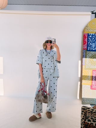 petra polka dot two piece set