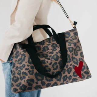PRETTY SIMPLE | chelsie leopard tote bag