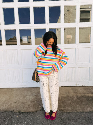 serotonin stripe turtleneck sweater