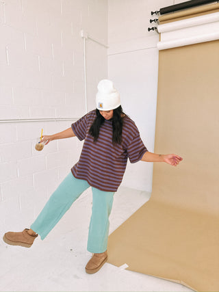 plain jane knit pants - pistachio.