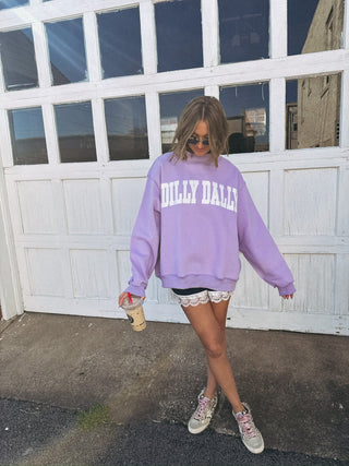 dilly dally mock neck - purple