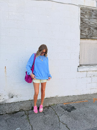 pocket full of sunshine pullover - blue