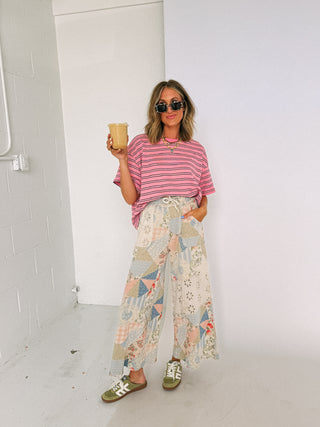 strawberry milk stripe tee