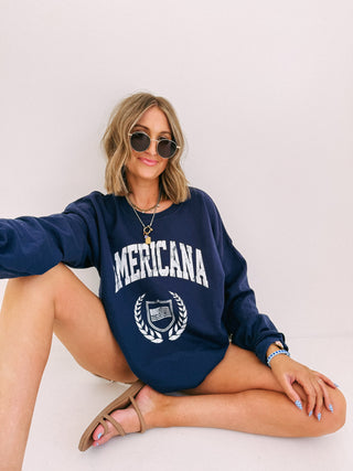 ETTA OG | americana sweatshirt - navy