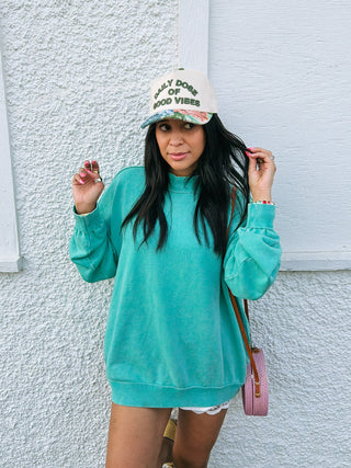 movement mock neck - green
