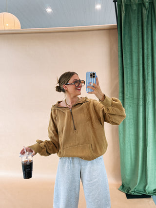 high standards hoodie - mocha.