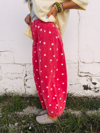 cherry coke polka dot jeans