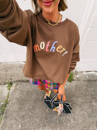 ETTA OG | multicolor mother! sweatshirt - brown