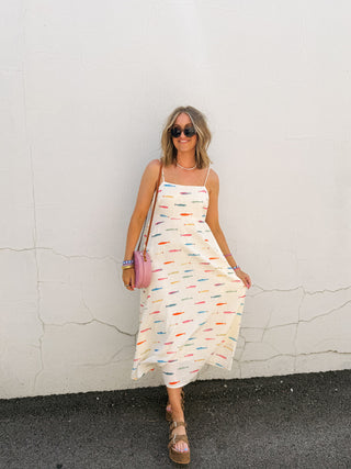 fish in the sea midi dress