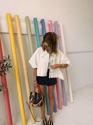 ivory cape jacket