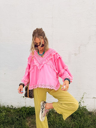 love story ruffle top