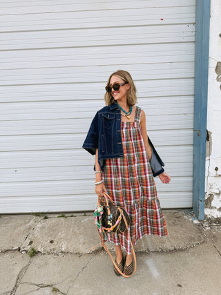 spice cake plaid dress