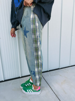 all star plaid jeans