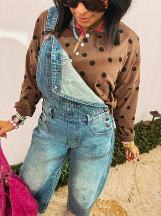 brown eyed girl button top