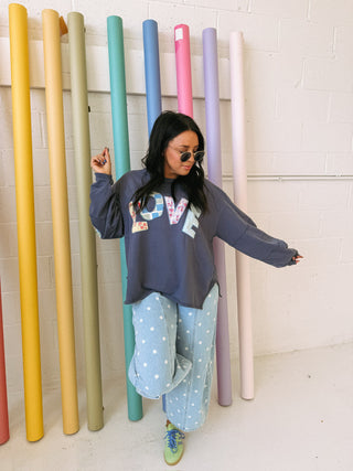 lots of love pullover - denim