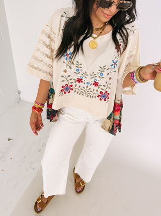 spanish moss floral top