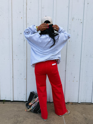 DAZE | far out cherry wide leg jeans