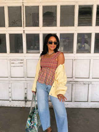 perfect day plaid tank top