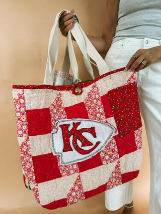 HANDMADE | go chiefs tote bag