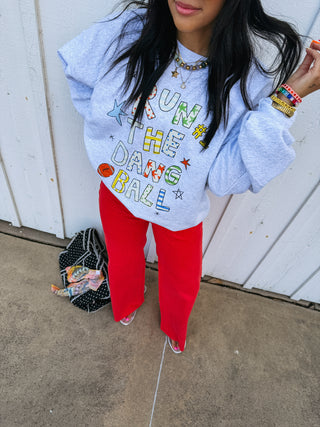 ETTA OG | run the dang ball sweatshirt - ash