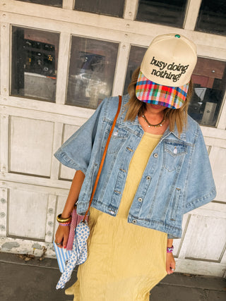 carried away denim cape jacket