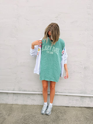 ETTA OG | lazy day club tee - green / green