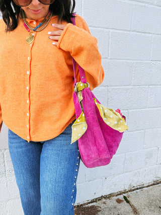 monica cardigan - orange