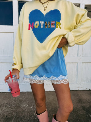 eliza lace mini skort - seabreeze