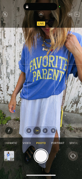 ETTA OG | favorite parent graphic tee - blue / yellow