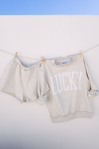 ETTA OG | lucky mock neck sweatshirt - ash