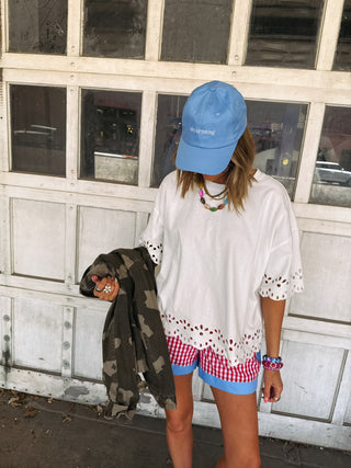 innocent eyelet top